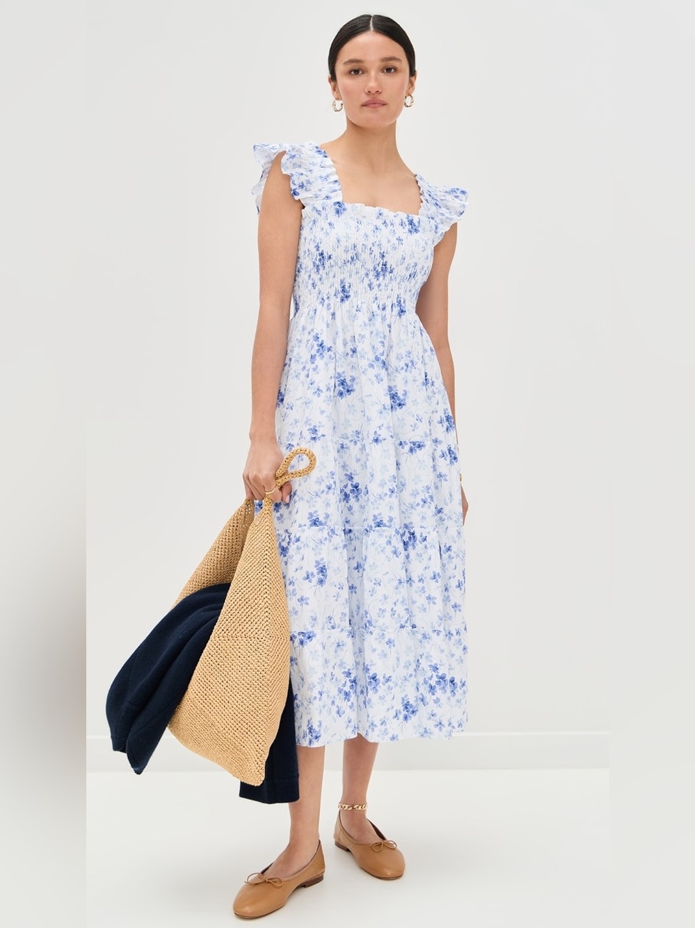 NWT Hill House Ellie Nap Dress Blue Sweet Pea - size small
